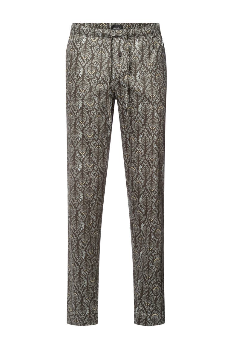 Night And Day Cotton Drawstring Pajama Pants, Main, color, Green Lichen Pattern