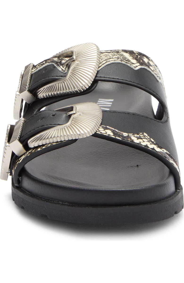 MIA Tibby Slide Sandal, Alternate, color, Black Beige Multi Snake