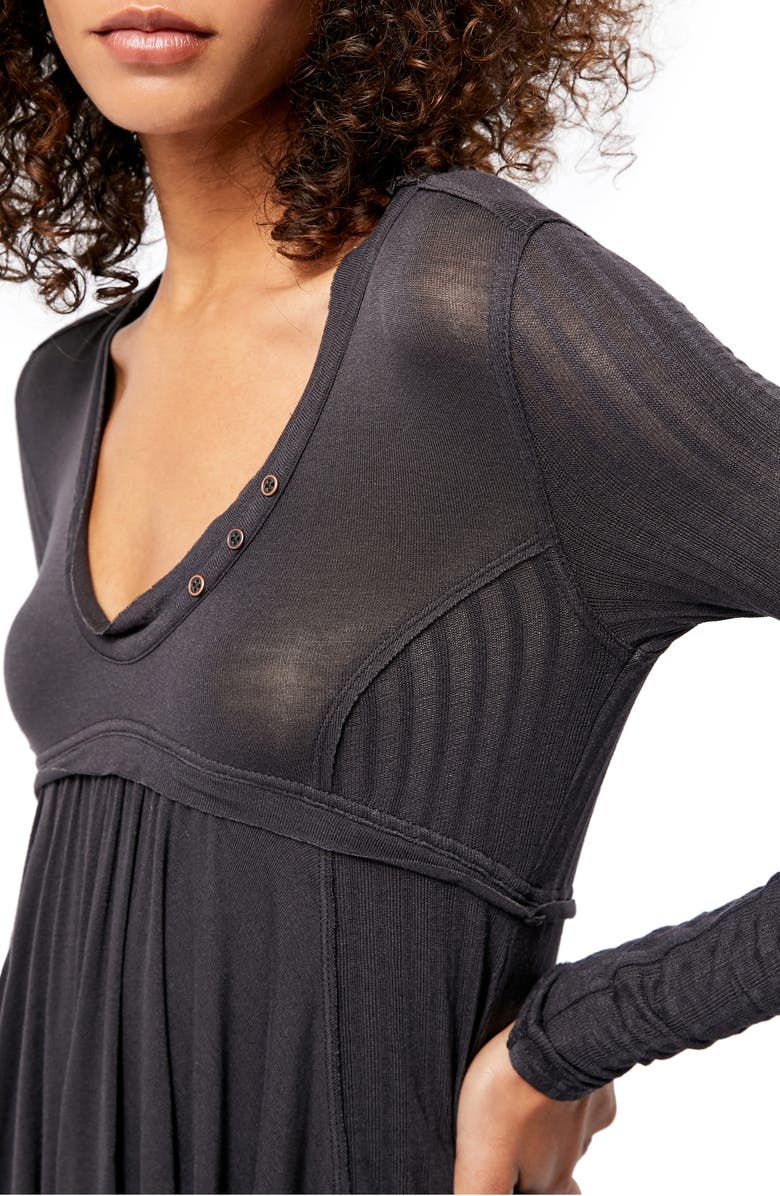 Free People Birdie Henley Tunic Top, Alternate, color, 