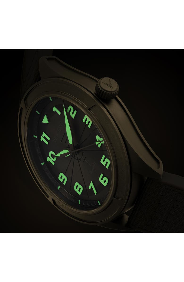 Vincero The Stratos Titanium Solar Webbing Strap Watch, 41mm, Alternate, color, Terra