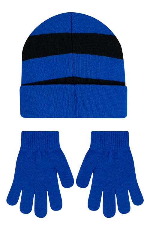 Nike Chunky Stripe Peak Beanie In Blue