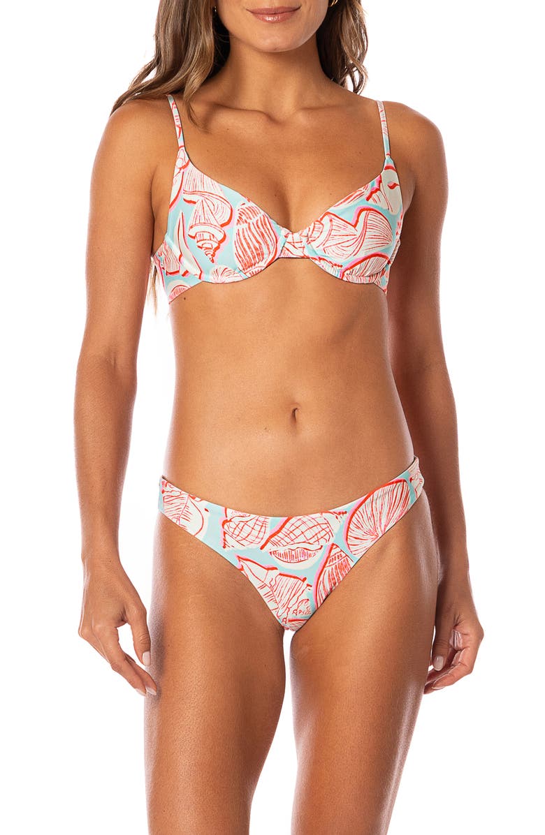 Maaji Australian Reef Dainty Reversible Underwire Bikini Top, Alternate, color, Lt/ Pastel Blue