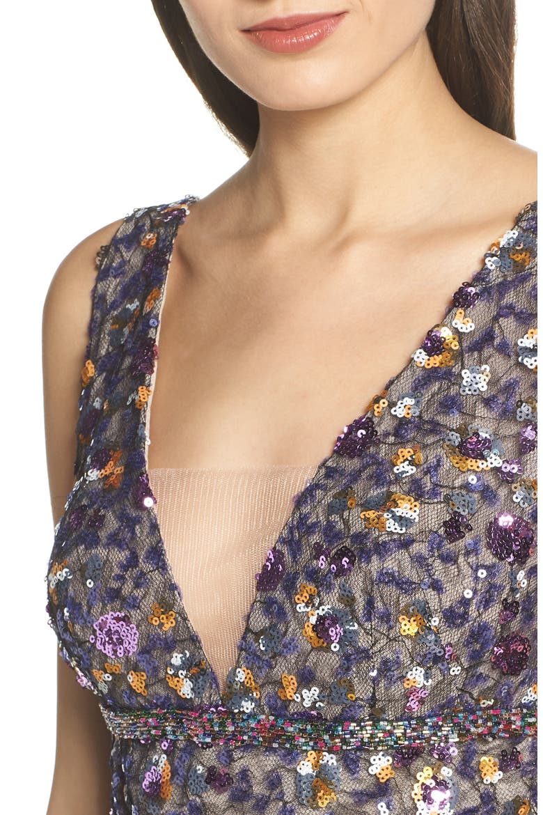 Bronx and Banco Sequin Fit & Flare Dress, Alternate, color, MULTICOLOR