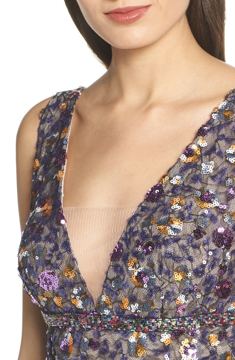 Bronx and Banco Sequin Fit & Flare Dress, Alternate, color, 