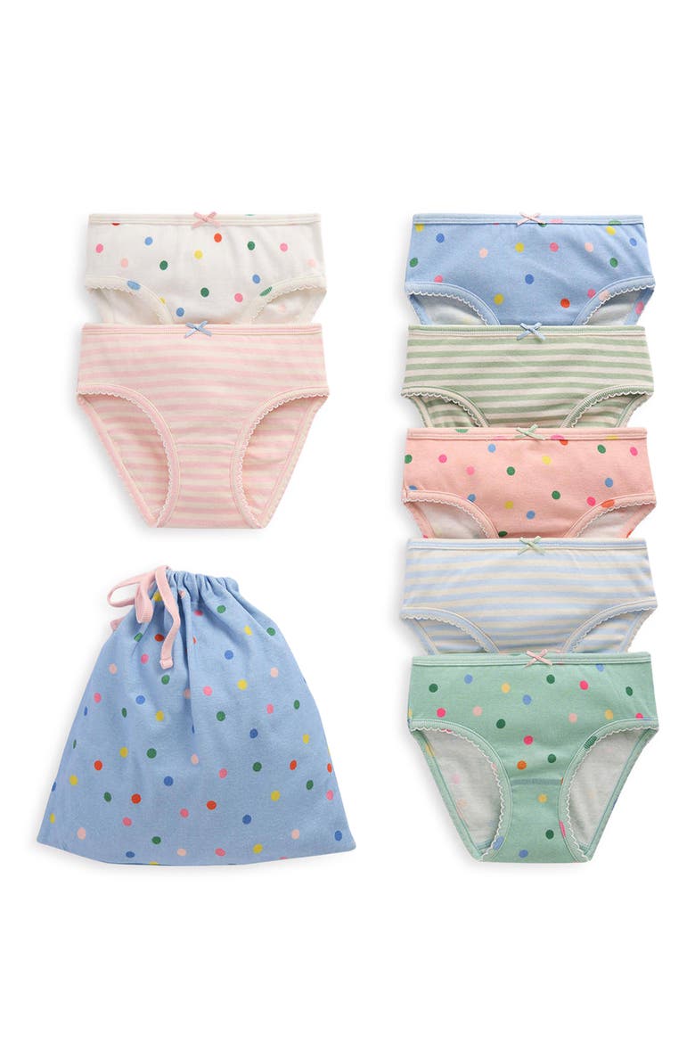 Kids' 7-Pack Underwear & Bag Set, Main, color, PASTEL SPOTS