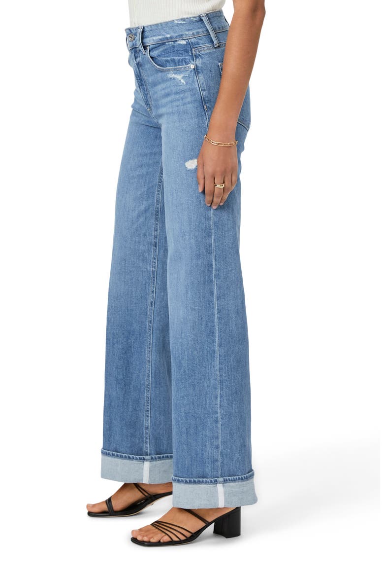 Sasha Distressed Wide Leg Jeans, Alternate, color, HOLY GRAIL DISTRESSED