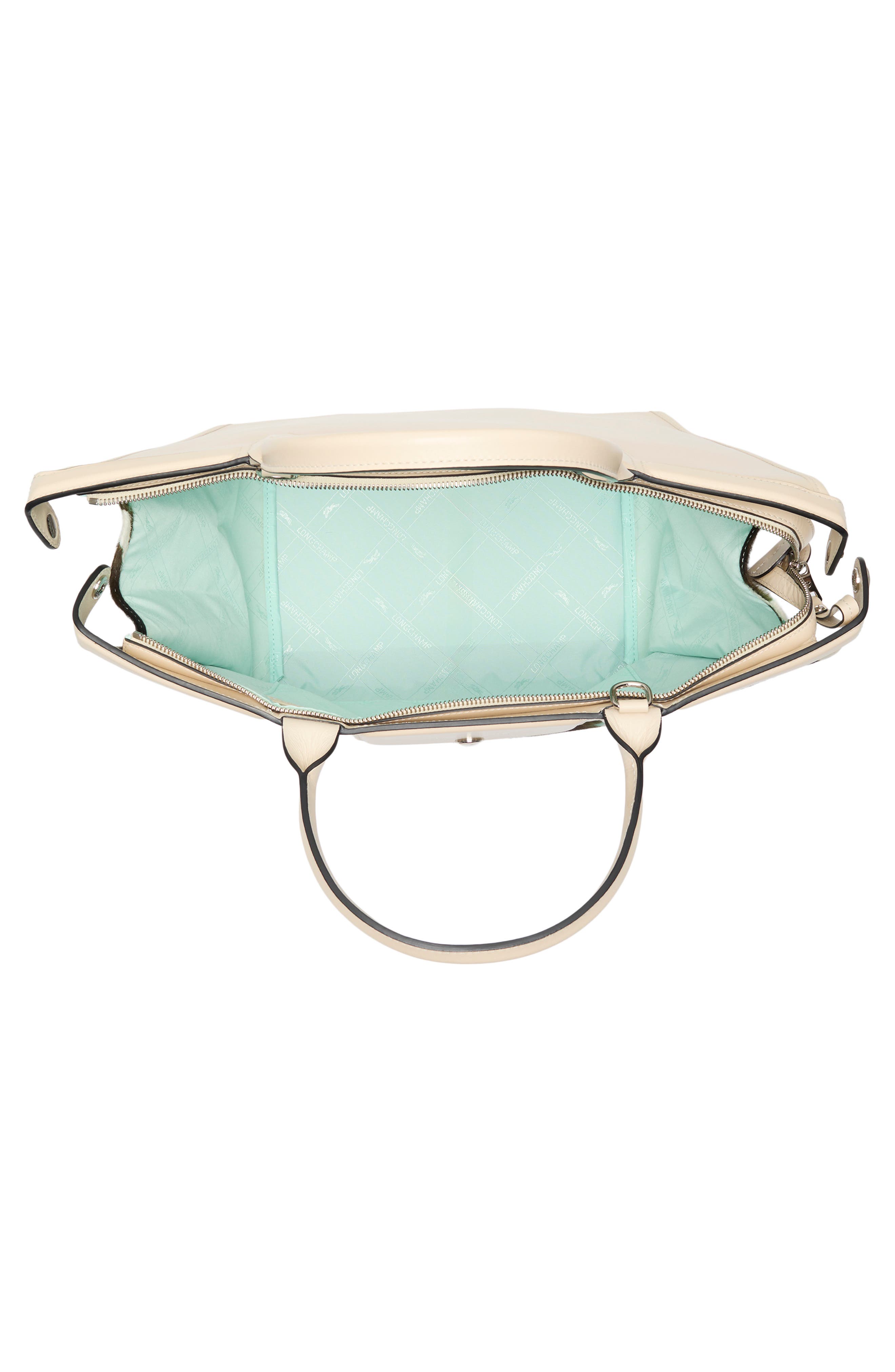 Longchamp Le Pliage Genuine Calf Hair Small Handbag, Alternate, color, Lagoon
