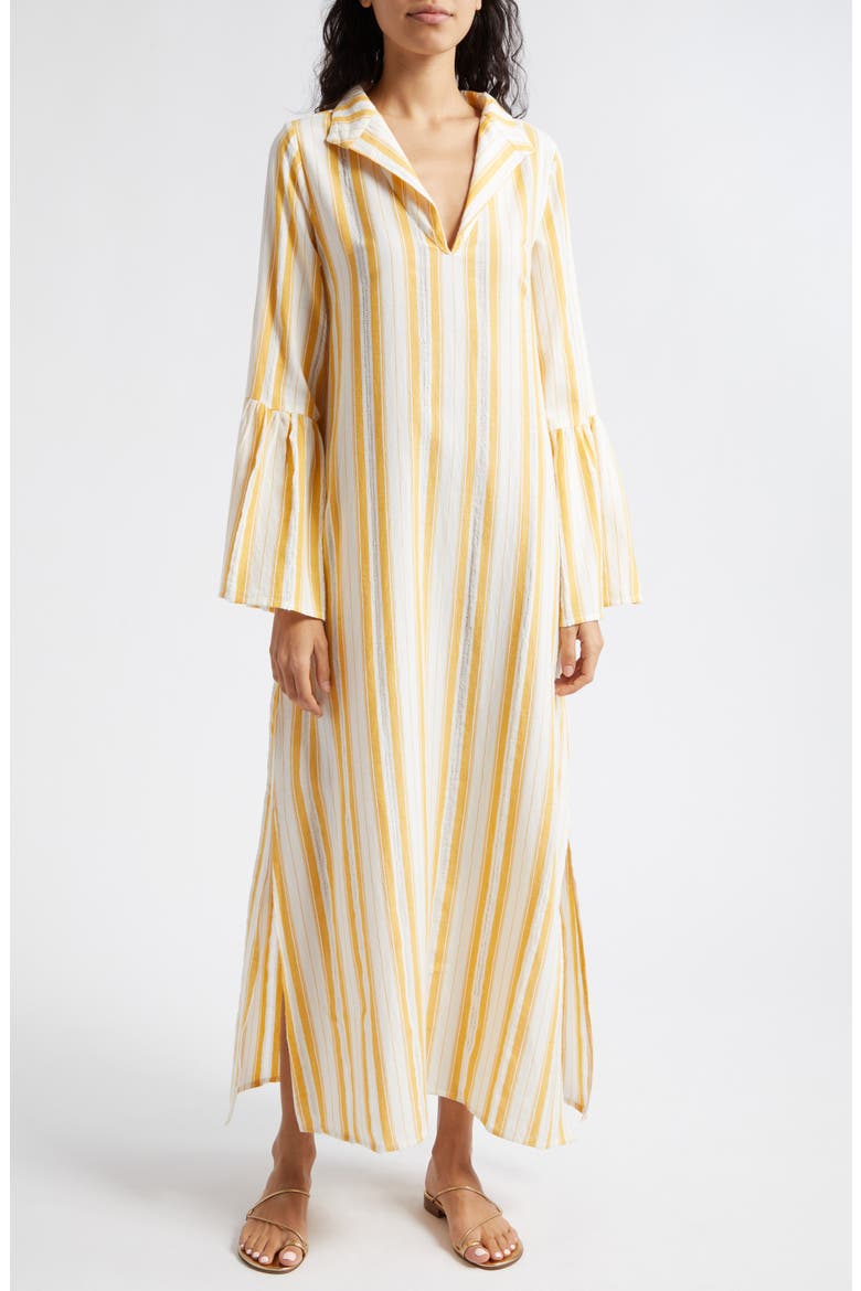 Jacqueline Stripe Long Sleeve Shift Dress, Main, color, CITRUS STRIPE