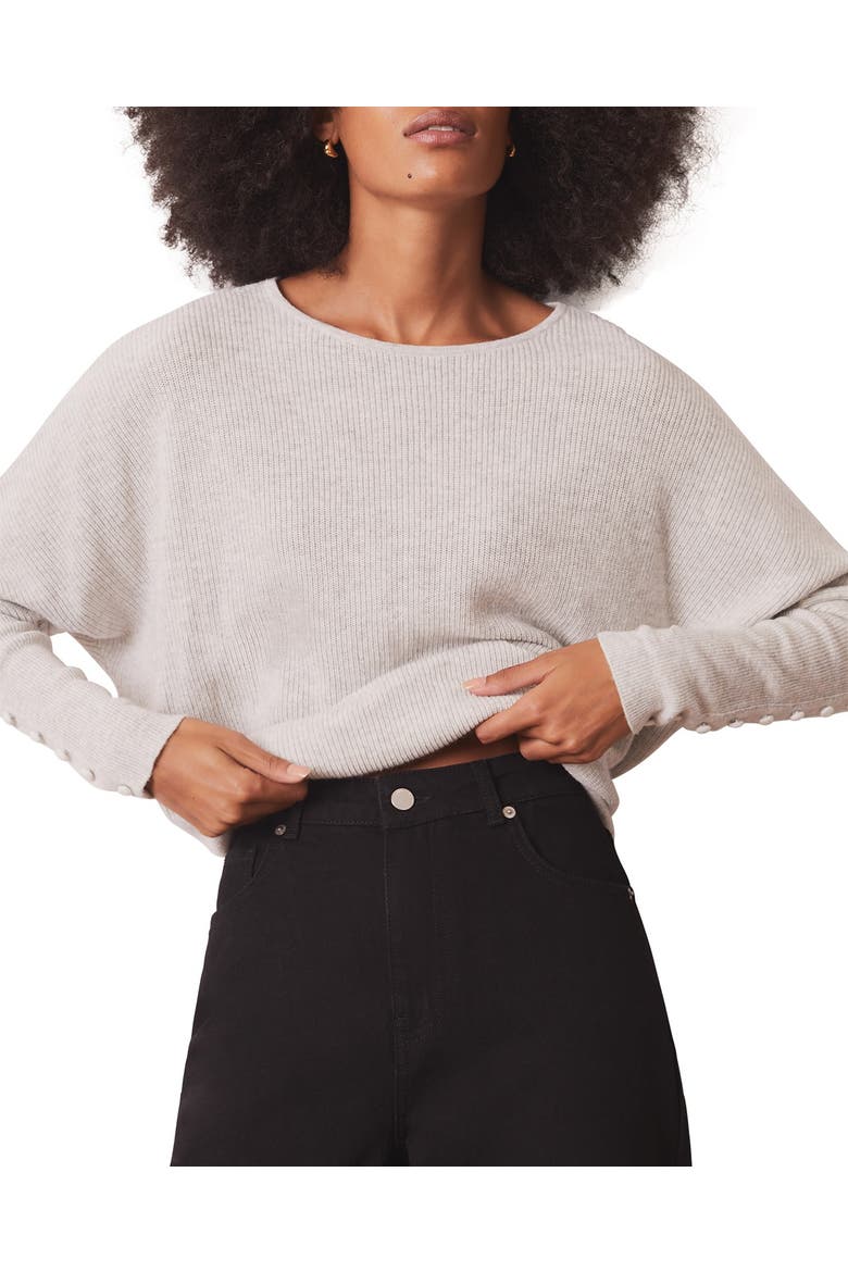 Lace Detail Batwing Jumper, Main, color, Grey