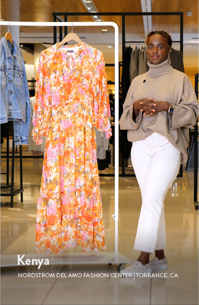 Floral Smocked Waist Maxi Dress, sales video thumbnail