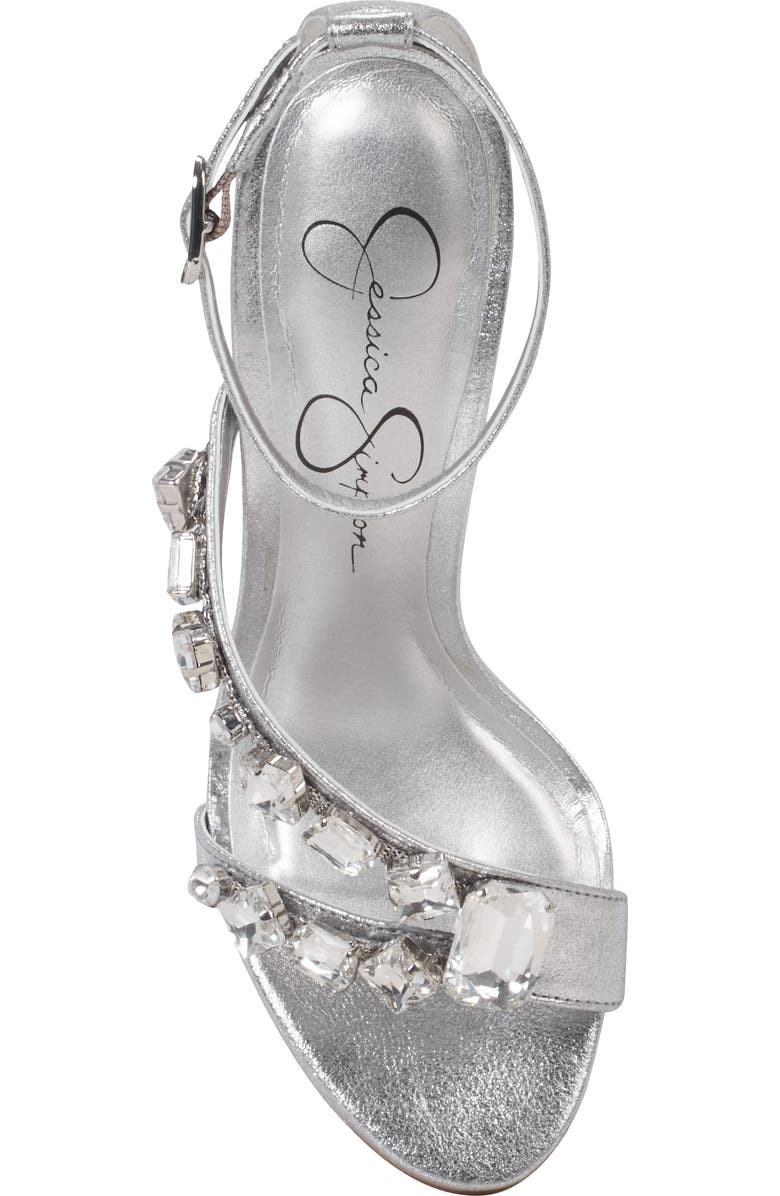Jessica Simpson Raela Ankle Strap Sandal, Alternate, color, Silver