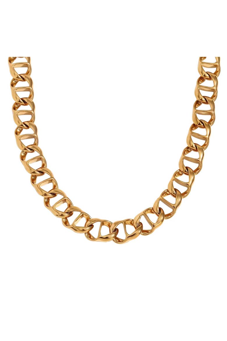 Jory Flat Links Necklace, Main, color, Gold