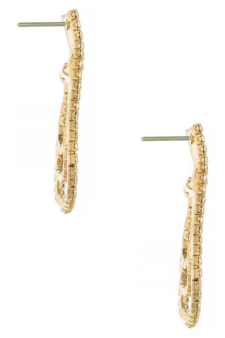 Crystal Door Knocker Earrings, Alternate, color, GOLD