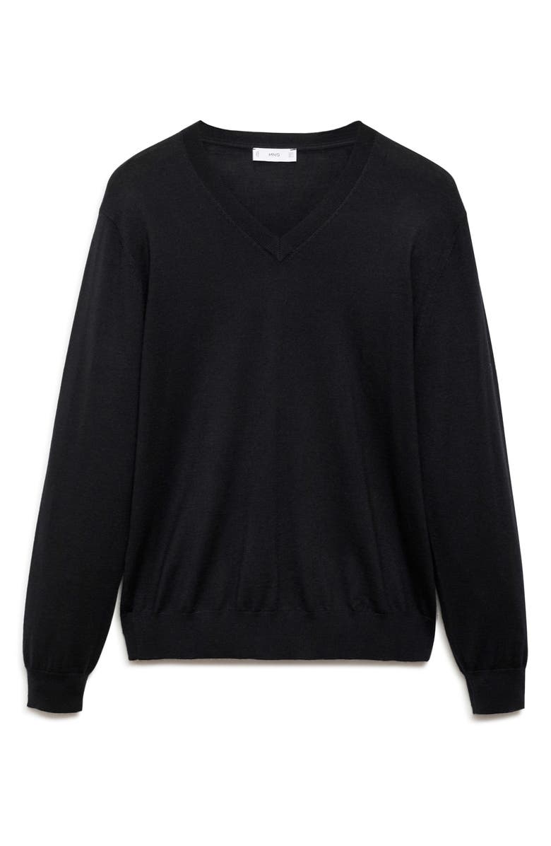 MANGO V-Neck Wool Sweater, Alternate, color, 
