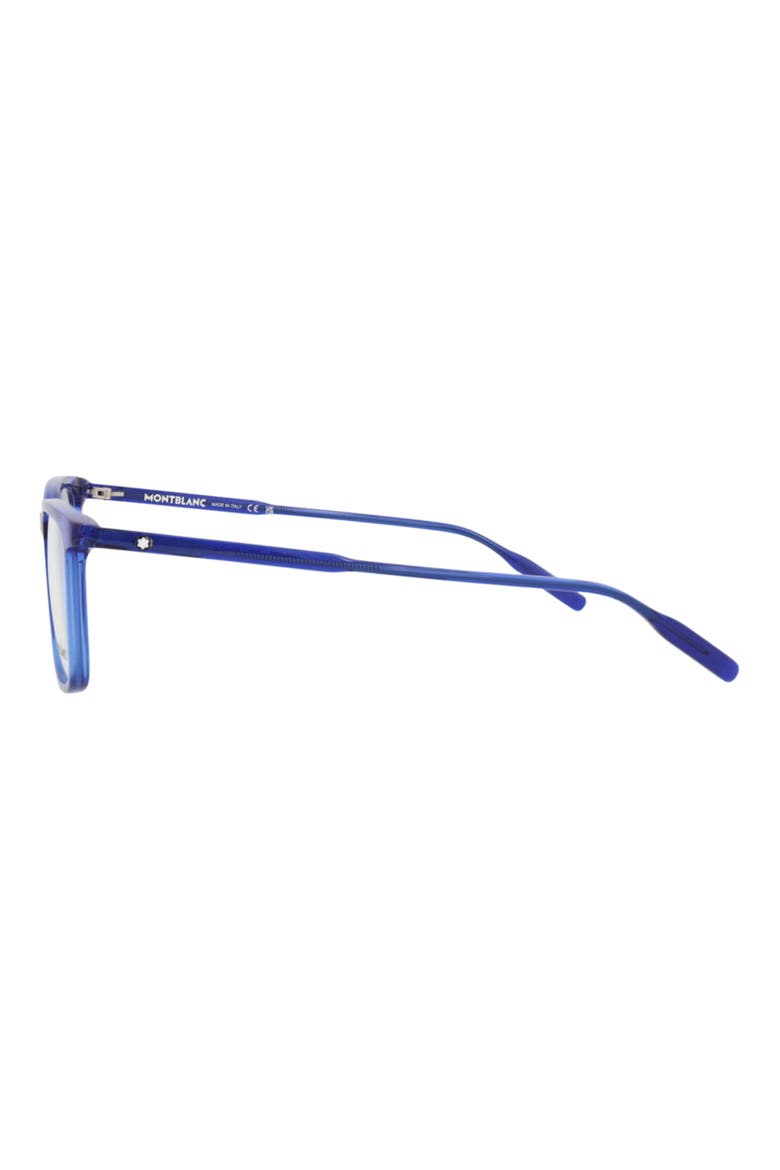 53mm Square Optical Glasses, Alternate, color, BLUE TRANSPARENT