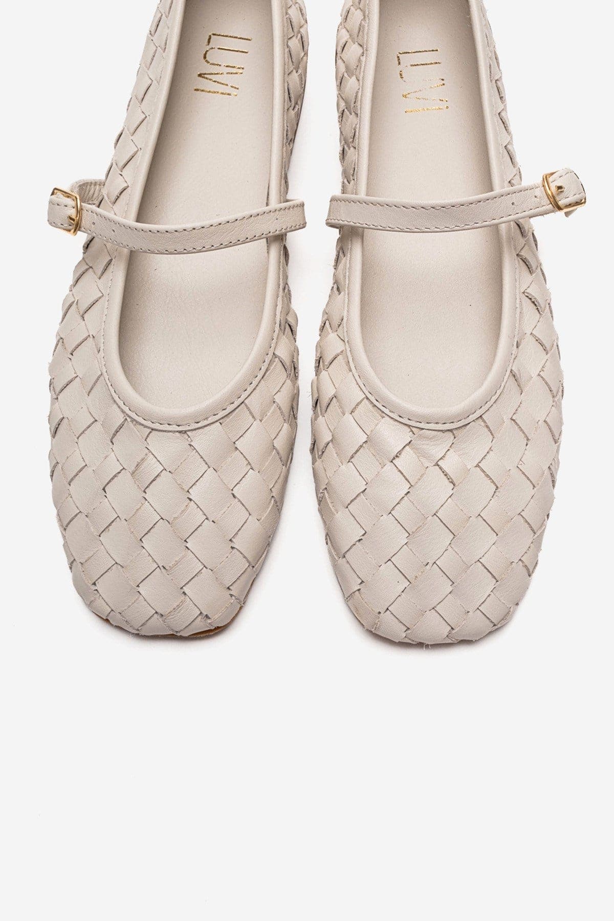 Yevora Leather Woven Strap Ballet Flat - image 2