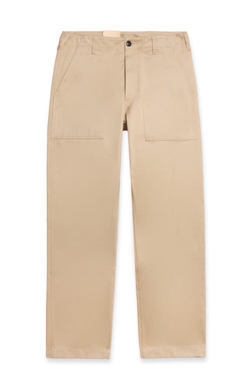Fortela Newfatigue Heavyweight Cotton Gabardine Fatigue Pants In Brown