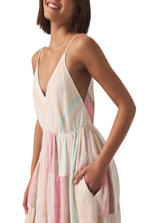 Splendid Audriana Stripe Tiered Maxi Dress In Multi