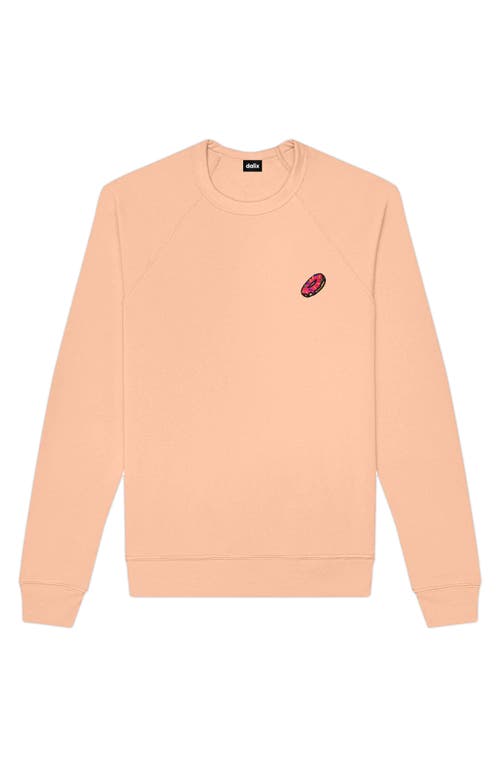 Dalix Donut Fleece Sweatshirt In Peach