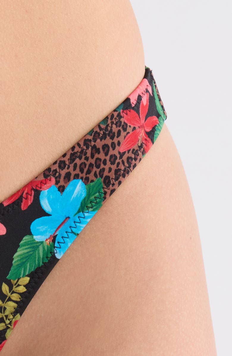PacSun Erica High Leg Scoop Bikini Bottoms, Alternate, color, Jungle Tropical