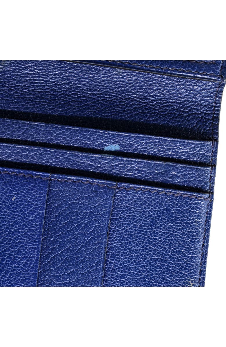 Pre-Owned Hermes Bearn Wallet Chevre Mysore Long, Alternate, color, Bleu De Malte