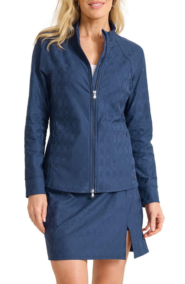 Tommy Bahama Aubrey Logo Monogram Jacquard Jacket, Main, color, Coastline