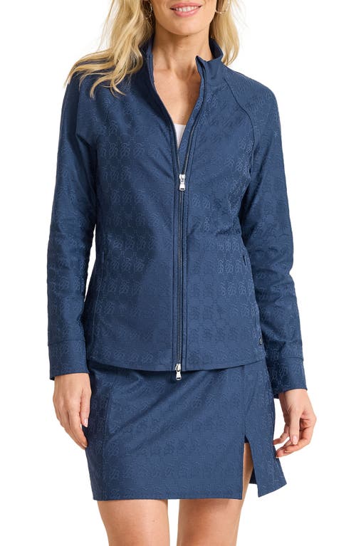 Tommy Bahama Aubrey Logo Monogram Jacquard Jacket In Blue