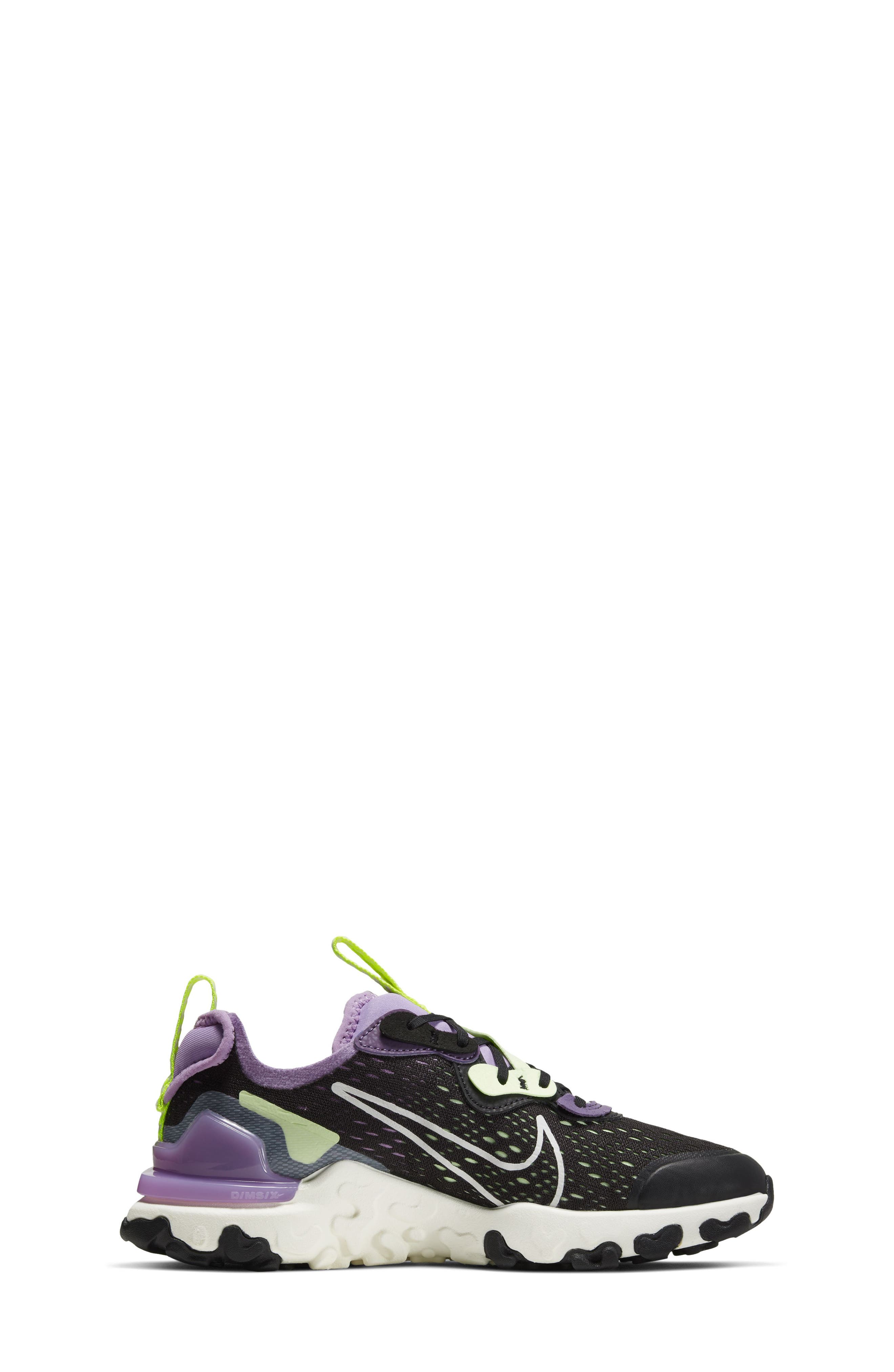 React Vision Sneaker, Alternate, color, BLACK/ GREY/ PURPLE/ SAIL