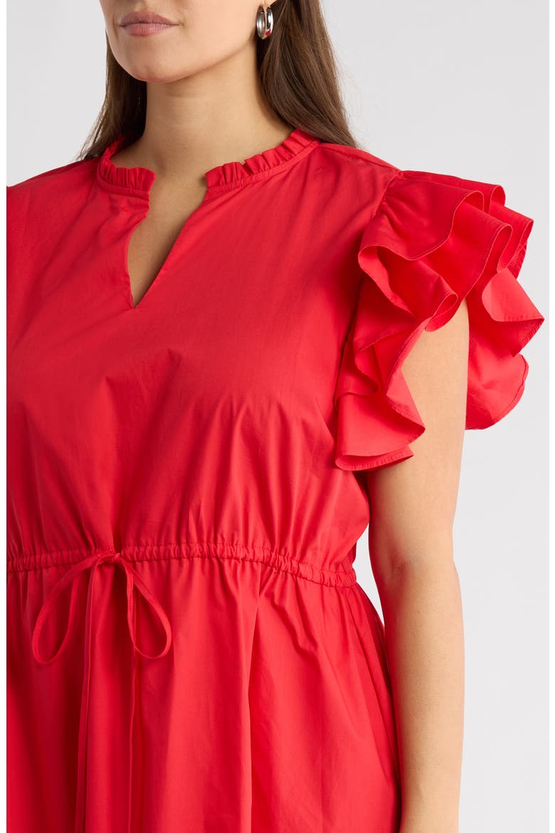 Miley Dillan Ruffle Maxi Dress, Alternate, color, RED