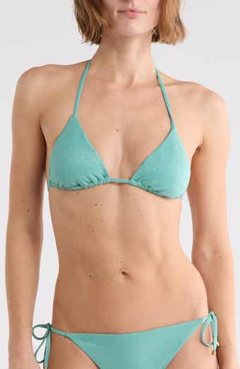 Gia Metallic Triangle Bikini Top