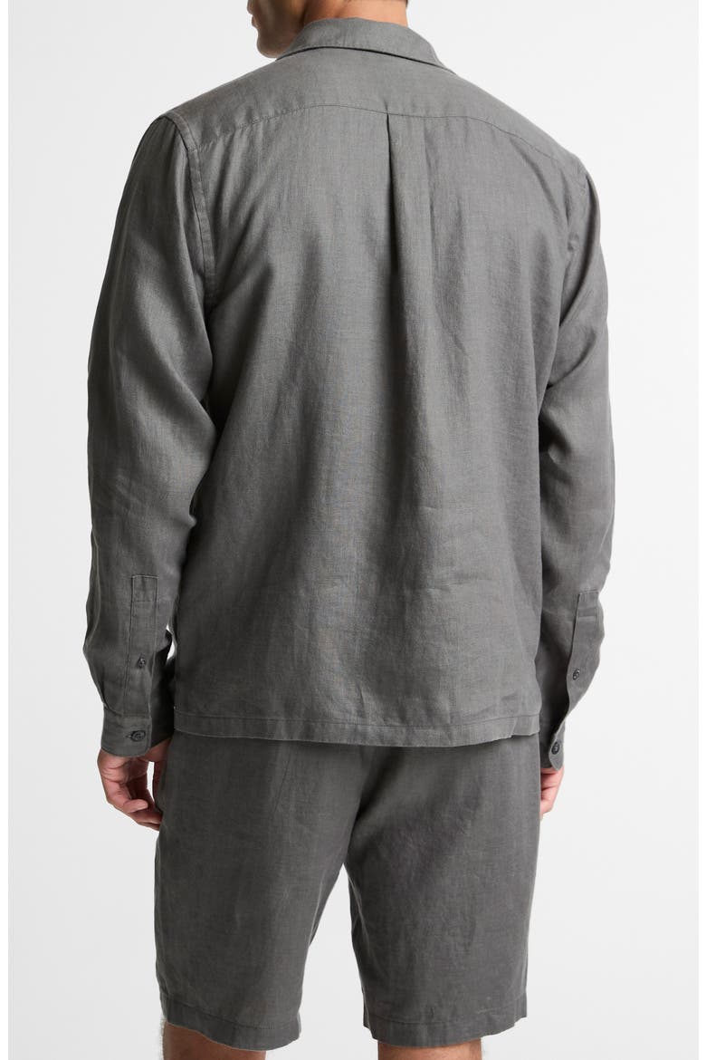 Linen Garage Button-Up Shirt, Alternate, color, SLATE
