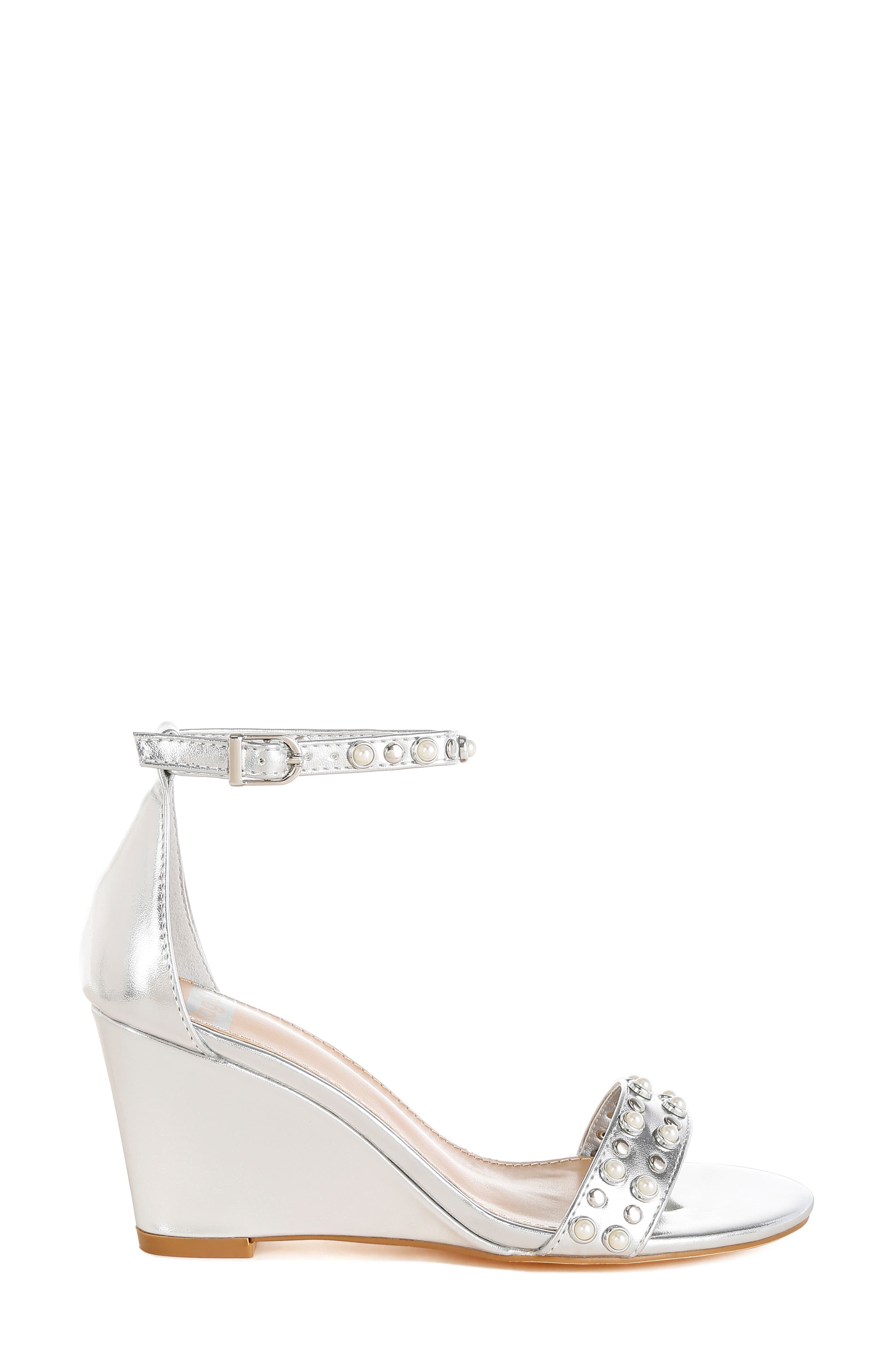 Rag & Co Jumera Wedge Sandal, Alternate, color, Silver