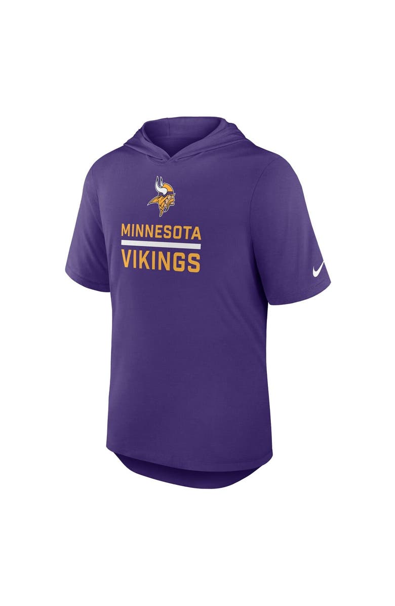 Nike Men's Nike Purple Minnesota Vikings Lockup Tri-Blend Hoodie T-Shirt, Alternate, color, Purple