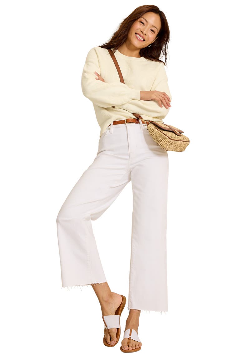 Beach Side Palm Sweater, Alternate, color, COCONUT
