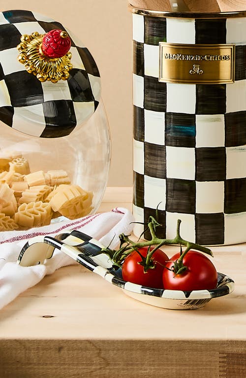 Mackenzie-childs Mackenzie Childs Courtly Check Spoon Rest In Black