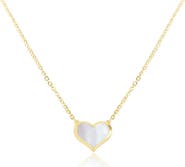 The Lovery Fine Jewelry Mother of Pearl Single Heart Necklace
