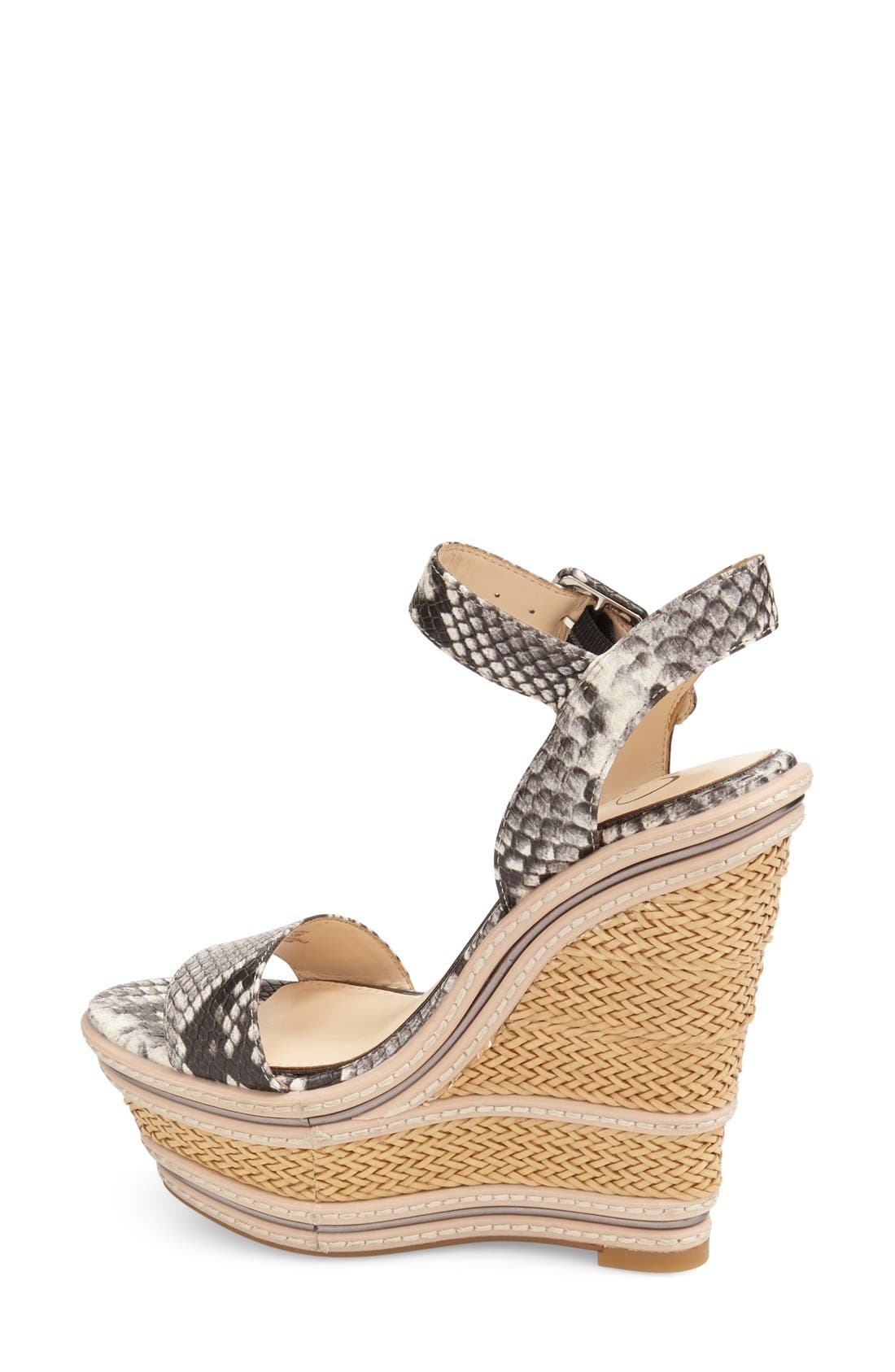 'Ayala' Wedge Sandal, Alternate, color, NATURAL LEATHER
