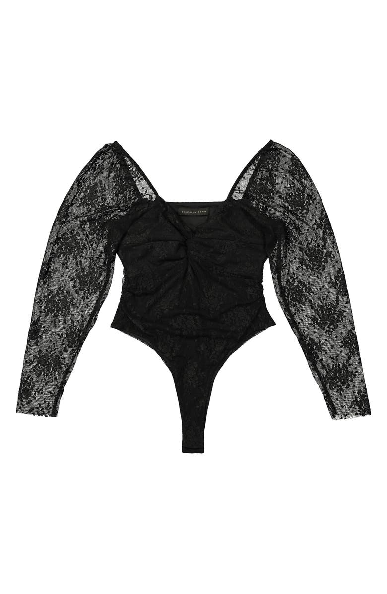Endless Rose Long Sleeve Floral Lace Bodysuit, Alternate, color,