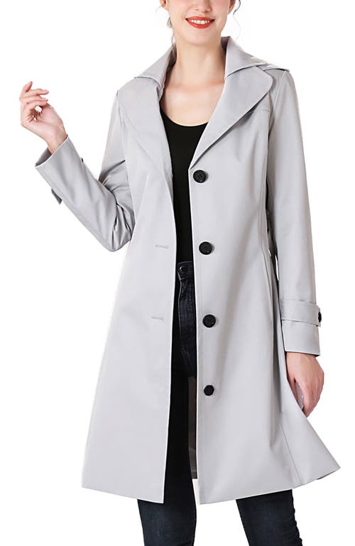 Kimi & Kai Adel Hooded Trench Coat In Gray