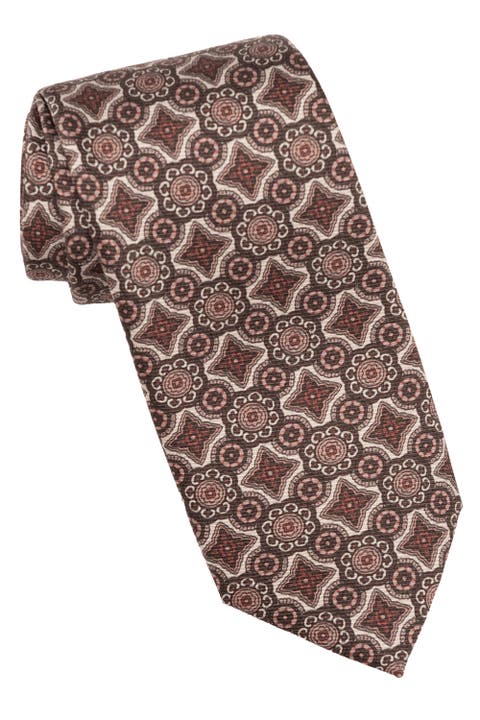 Lorenzo - Printed Madder Silk Tie for Men