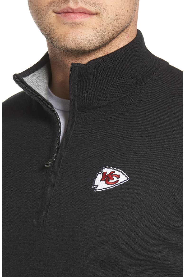 Kansas City Lakemont Regular Fit Quarter Zip Sweater, Alternate, color, BLACK