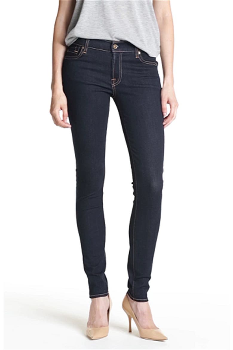7 For All Mankind® 'The Skinny' Stretch Jeans, Alternate, color, RINSED INDIGO