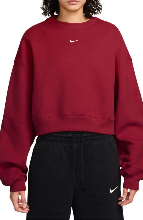 Oversized Midweight Fleece Cropped Sweatshirt
