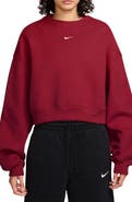 Nike Oversized Midweight Fleece Cropped Sweatshirt