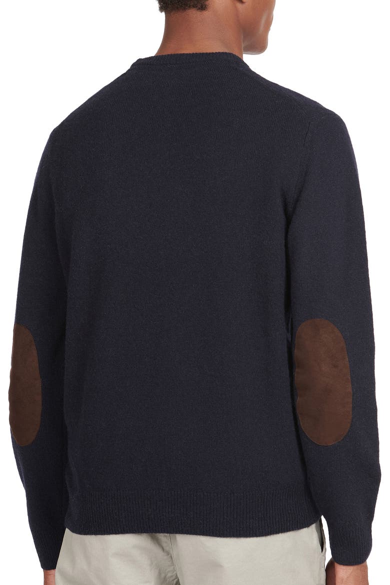 Essential Patch Wool Crewneck Sweater, Alternate, color, NAVY