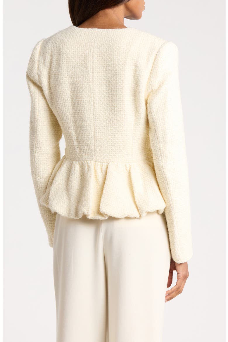 Nicolle Peplum Jacket, Alternate, color, CREAM