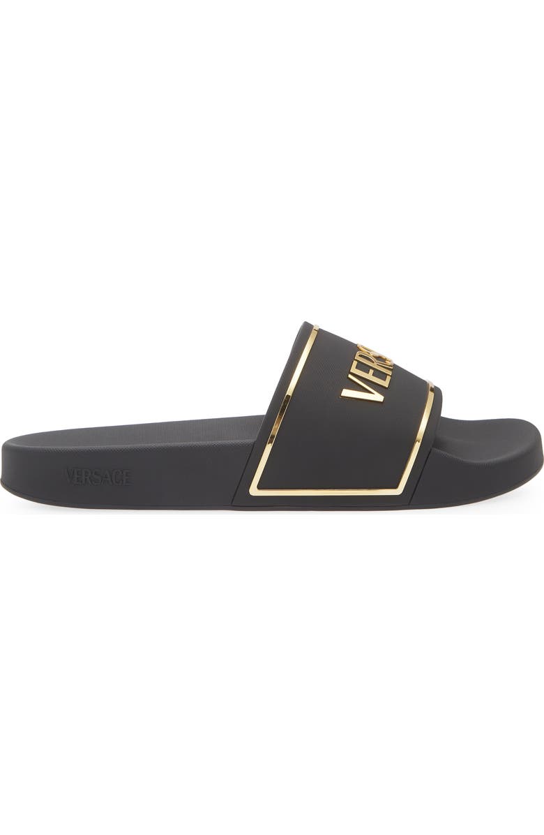 Versace Logo Pool Slide, Alternate, color,