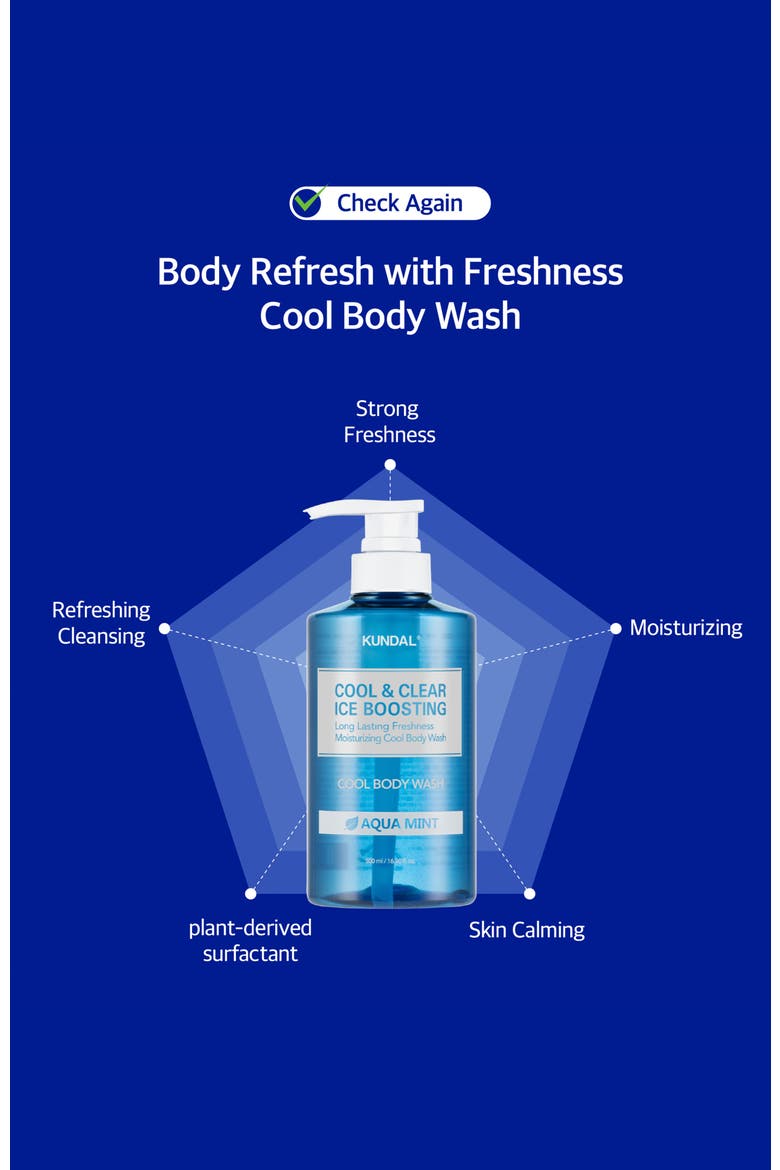 Cool & Clear Ice Boosting Body Wash - Aqua Mint, Alternate, color, 500ml