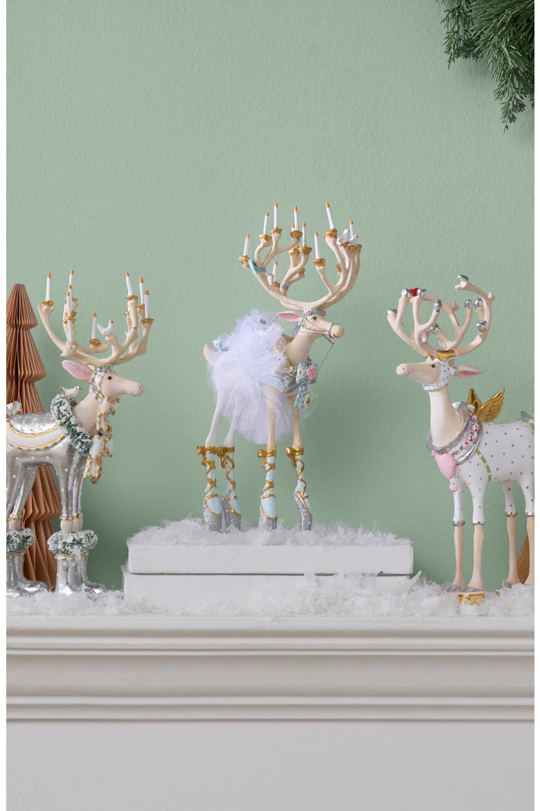 Patience Brewster Moonbeam Dancer Reindeer Decoration, Alternate, color, WHITE