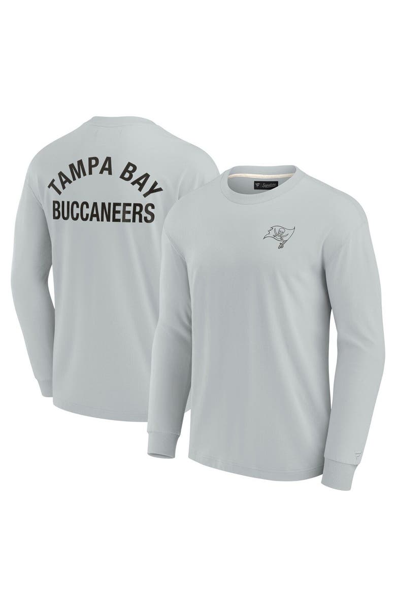 Fanatics Signature Unisex Fanatics Signature Gray Tampa Bay Buccaneers Elements Super Soft Long Sleeve T-Shirt, Main, color, Gray
